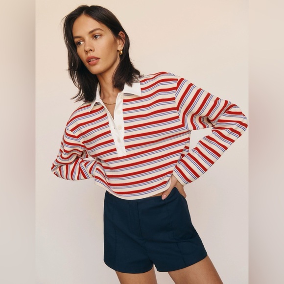 Reformation Tops - REFORMATION Anna Rugby Shirt - size s